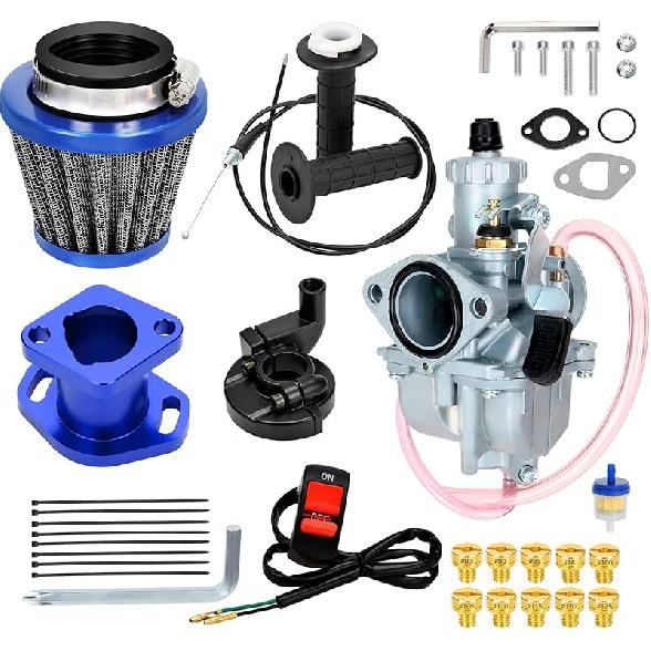FVRITO VM22 26mm Carburetor Throttle Assembly Main Jets Kit for Predator 212cc 224cc 196cc Non Hemi Coleman CT200U BT200X Mini Bike KT196 Go Kart