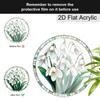 Acrylic Snowdrop Flowers Suncatcher, Stained Glass Style Window Hanging Ornament for Floral and Nature Lovers