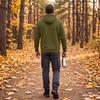 Men's Color Light Hooded Jacket for Fall and Winter