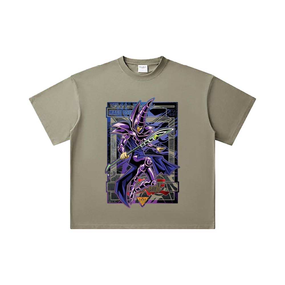 260 GSM Double Yarn 32 Count 100% Cotton Yu-Gi-Oh V5 Mago Oscuro Print Unisex Heavy Cotton T Shirt