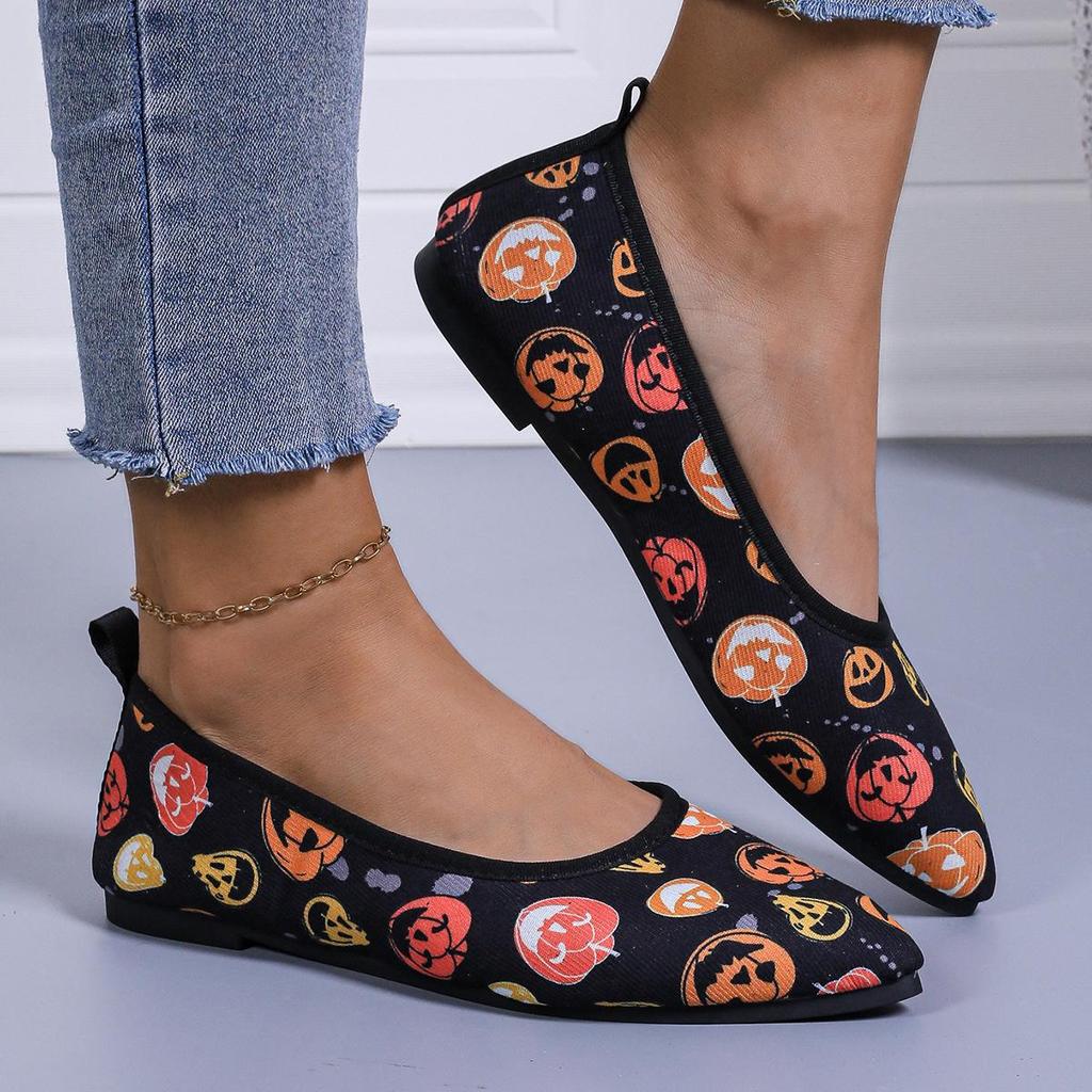 Women's Pointed Toe Slip-on Loafers - Spring & Autumn Collection, Low Heel, Casual, Shallow Mouth, Plus Size Available