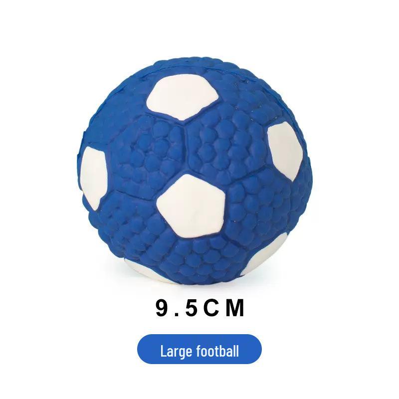 Squeaky Latex Rugby Football Dog Toy - Durable Chew & Stress Relief