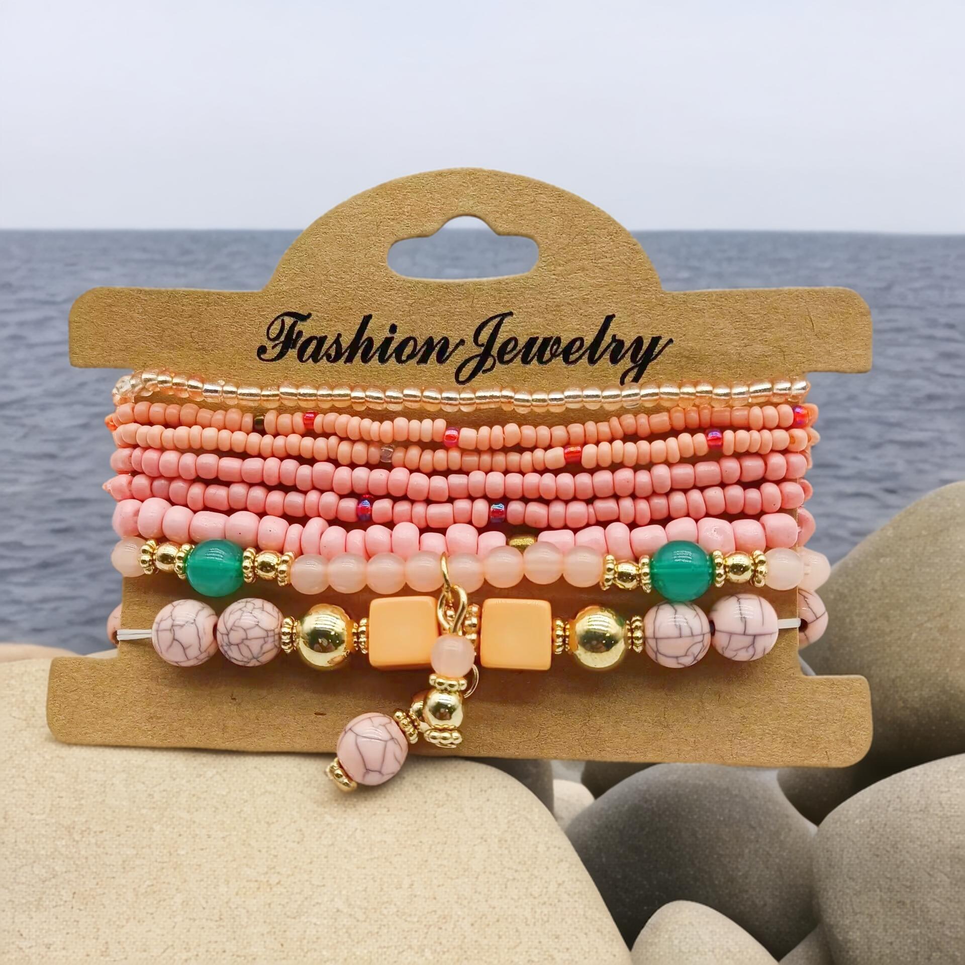 

Европейский и американский богемный многослойный женский браслет из бисера