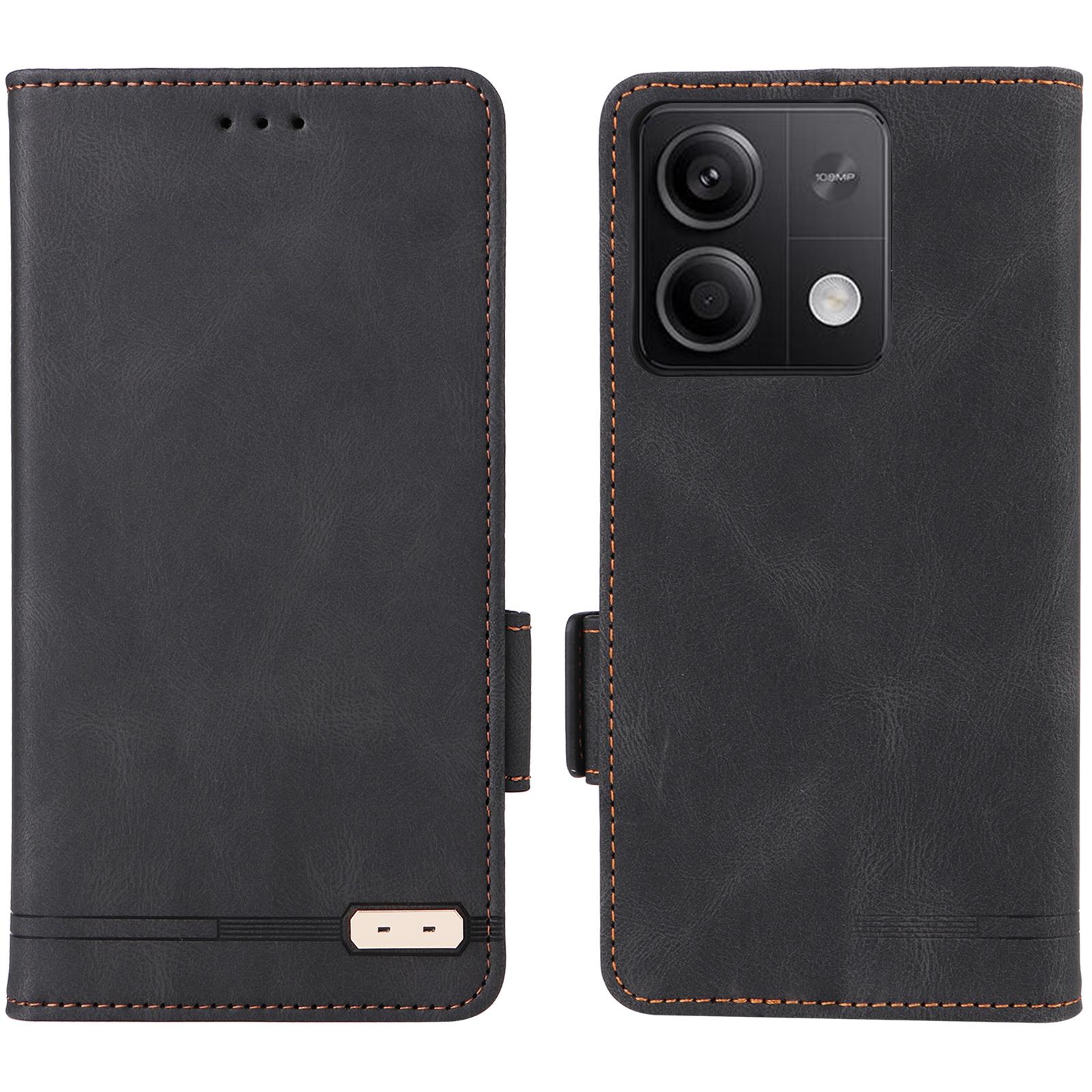 

Для Xiaomi Redmi Note 13 5G/Note 13 5G (Китай) Чехол-кошелек из искусственной кожи с откидной крышкой для телефона Black