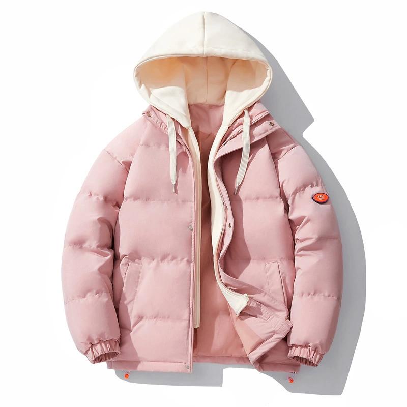 Men Parkas Thick Warm Winter Jacket Hooded Quilted Jacket Loose Fashion Casual Cotton-Padded Puffer Coat Autumn Winter Outwear
