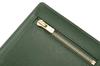Box Calf Compact Card Case with Coin Purse Made in Japan Genuine Leather Day Gift Birthday Present Green 4432 [Cypris] Father's