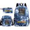 Abstract foreign Shanhaijing children's schoolbag tongtongsahur cartoon primary school student backpack three-piece set L