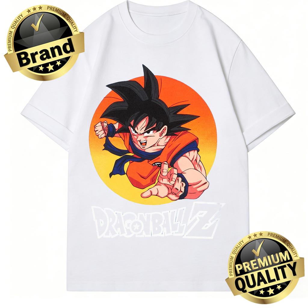 Dragon Ball Trendy Hot Items 2026 Summer Retro Mens Printed TShirt Goku Action Pose Design Oversized UnisexKids Streetwear