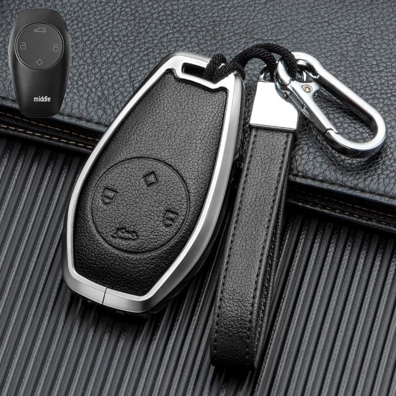 Leather Alloy Full Coverage Key Shell for Leapmotor T03/C11/C01/S01