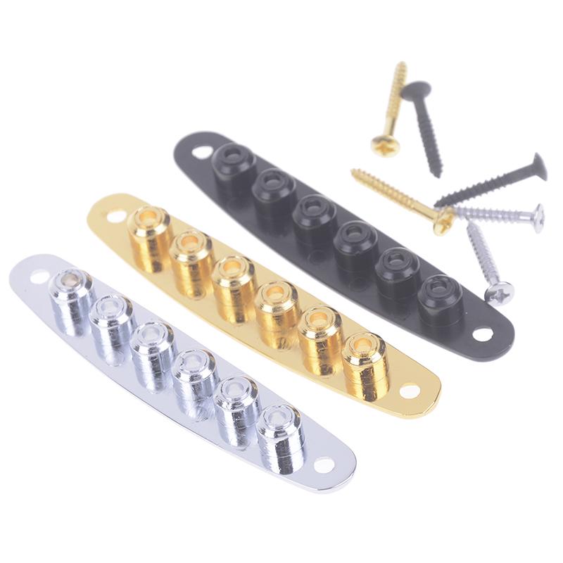 1 Stück Gitarrenbrücke String Thru Body Ferrule Buchse Platte Gitarrenzubehör