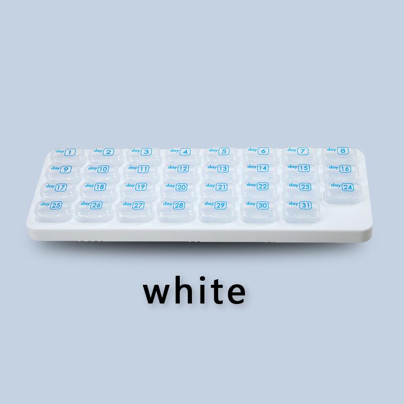 

1 шт. 31-денний щомісячний органайзер для таблеток з великими знімними відділеннями для ліків. Портативна коробочка-контейнер для таблеток та тримач для щоденних ліків
