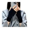 Fingerless Gloves for Women Faux Fur Thumb Hole Half Finger Gloves Stretchy Warm Winter Typing Writing Mittens