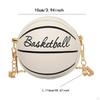 Basketball Shaped Purse Casual Shoulder Bag for Outdoor Commuting Vacation Work