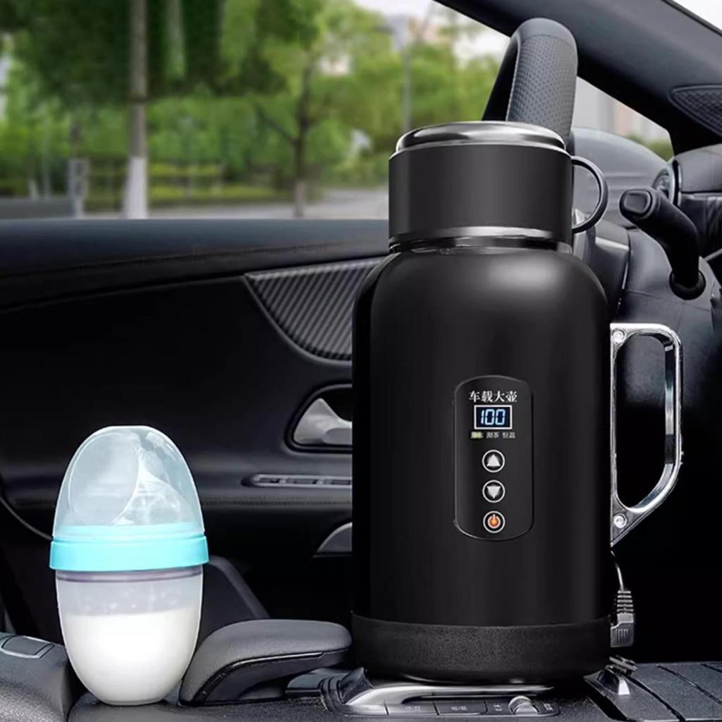 12V/24V Car Kettle Water Boiler 17.5x28.5cm for Heating Coffee Milk Tea