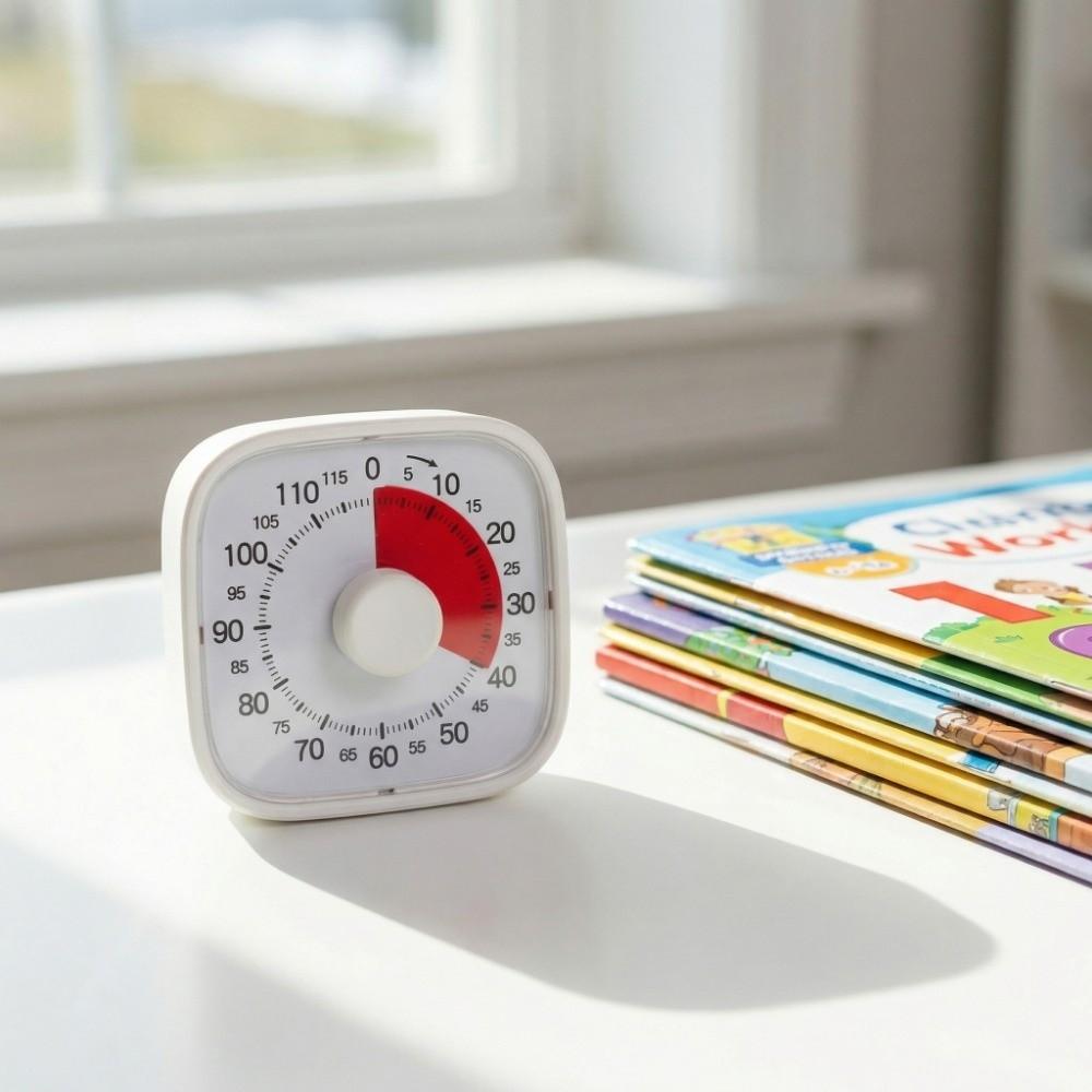 Self-Discipline Visual Timer Silent Operation Kitchen Timer Countdown Alarm Clock  Children