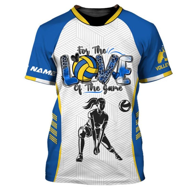 Volleyball Uniform Neutral 3D Printed Men's T-shirt Fashionable Short Sleeved Sportswear Comfortable Breathable Quick Drying