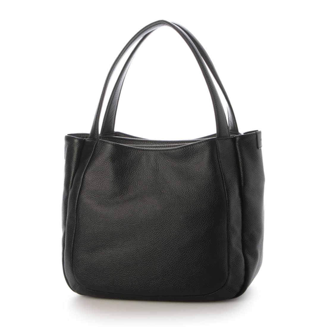 

Сумка-тоут из усадочной кожи, размер M, черная [Isaac] (10)