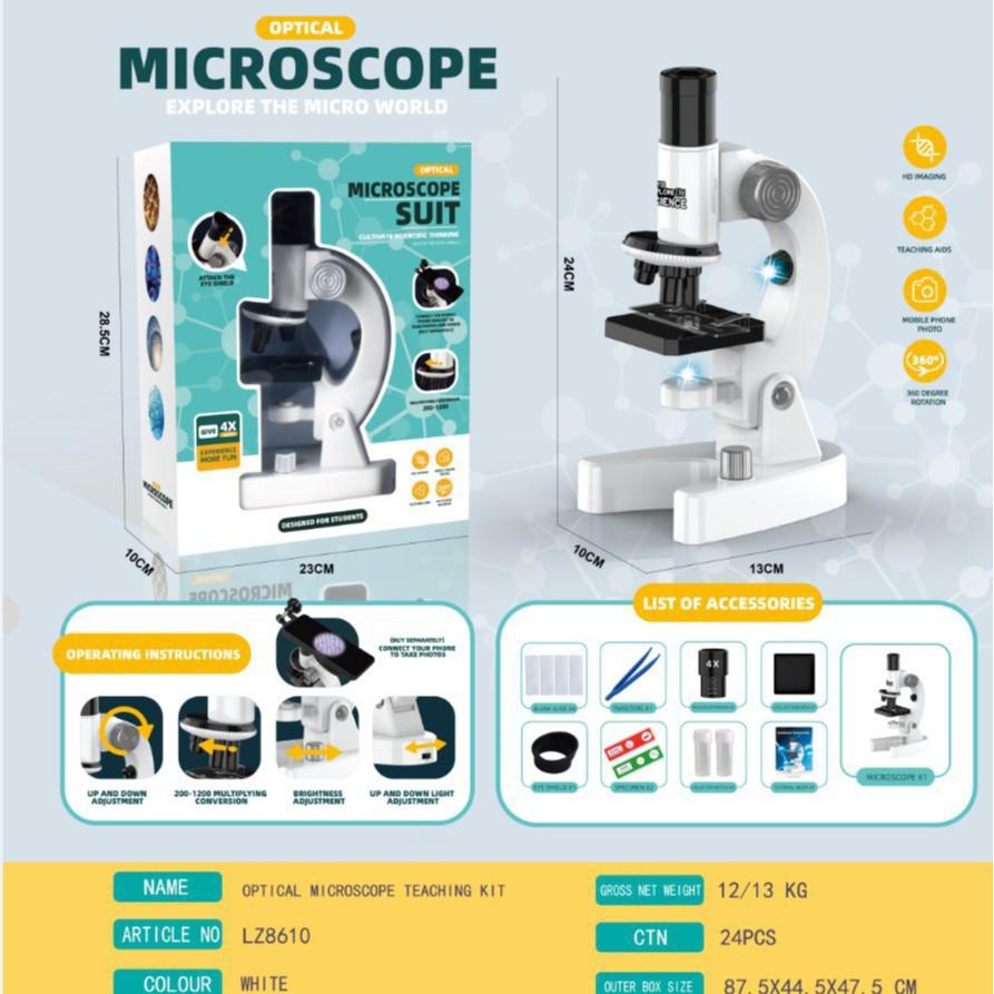 HD Optical Microscope Science Set for Students – Ideal for Biology Experiments and Children's Science Education
