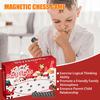 1 set Jul magnetiskt schackspel Logik Tänkande Träning Utbildning Magnet Stenspel Barn Vuxna Flera spelare Interaktivt strategispel Leksak