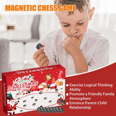 1 sada Vánoční magnetické šachy Hra Logické myšlení Trénink Vzdělávací Magnet Stone Hra Děti Dospělí Více hráčů Interaktivní strategická hra Hračka