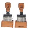 2pcs Retro Vintage Font Wooden Date Stamp Retro Font 2026-2036 Year Rolling Wheel Stamp Adjustable Date Stamp For DIY Crafts