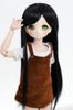 Linfairy 8-9 Inch 13 Size Doll Wig, Figure, BJD Long Wig (Black)