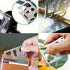 11-in-1 Stainless Steel Multi-Tool Card - EDC Pocket Survival Gear with Bottle Opener, Wrench, Saw, Ruler Outdoor Camping & Hunting Accessory