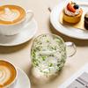 300ml Glass Iced Coffee Cups Milk Cup Aesthetic Double Wall Drinkware Glass Drinking Cups Coffee Mug For Home Office Kitchen