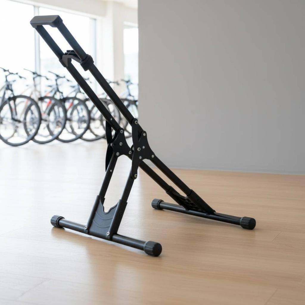 Double Rod Bike Stand Stable Support Portable Cycle Effortless to Set up