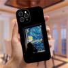 Vincent Van Gogh Notte Stellata fiore Custodia per Telefono Per iphone 13 12 11 Pro Max Mini X XR XS 8 7 Plus Mona Lisa David Copertura Morbida