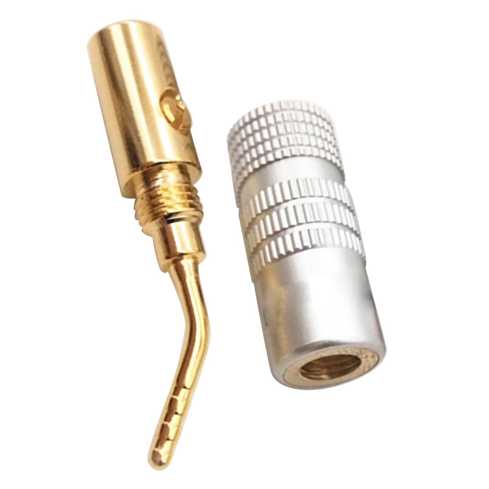 

Банановый штекер среднего канала из чистой меди с золотым покрытием 2 мм игольчатый разъем типа «банан» для питания