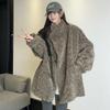 Winter Notting Hill double-sided wear imitation lamb wool suede horn buckle jacket women's winter loose tall fur integration