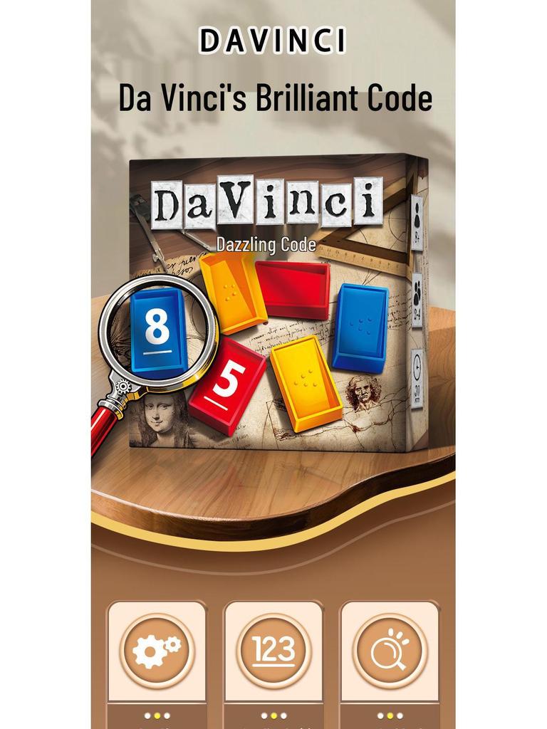 Da Vinci Code Puzzle-Spiel: Brettspiel für Kinder & Erwachsene, lockeres Spiel für 2-4 Spieler