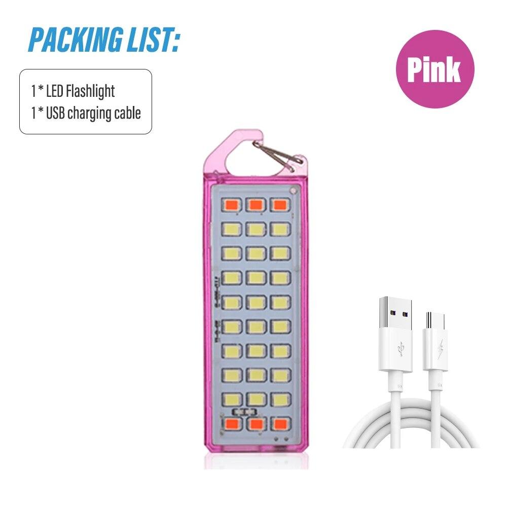 MINI LED Flashlight Rechargeable Work Light Keychain Light Camping Lamp Easy To Carry Multiple Lighting Modes Waterproof