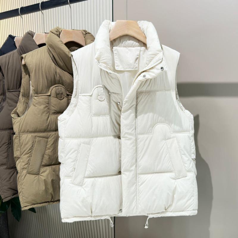 Cotton vest women's autumn and winter new products stand collar outer wear cotton clothes vest vest jacket tide horse