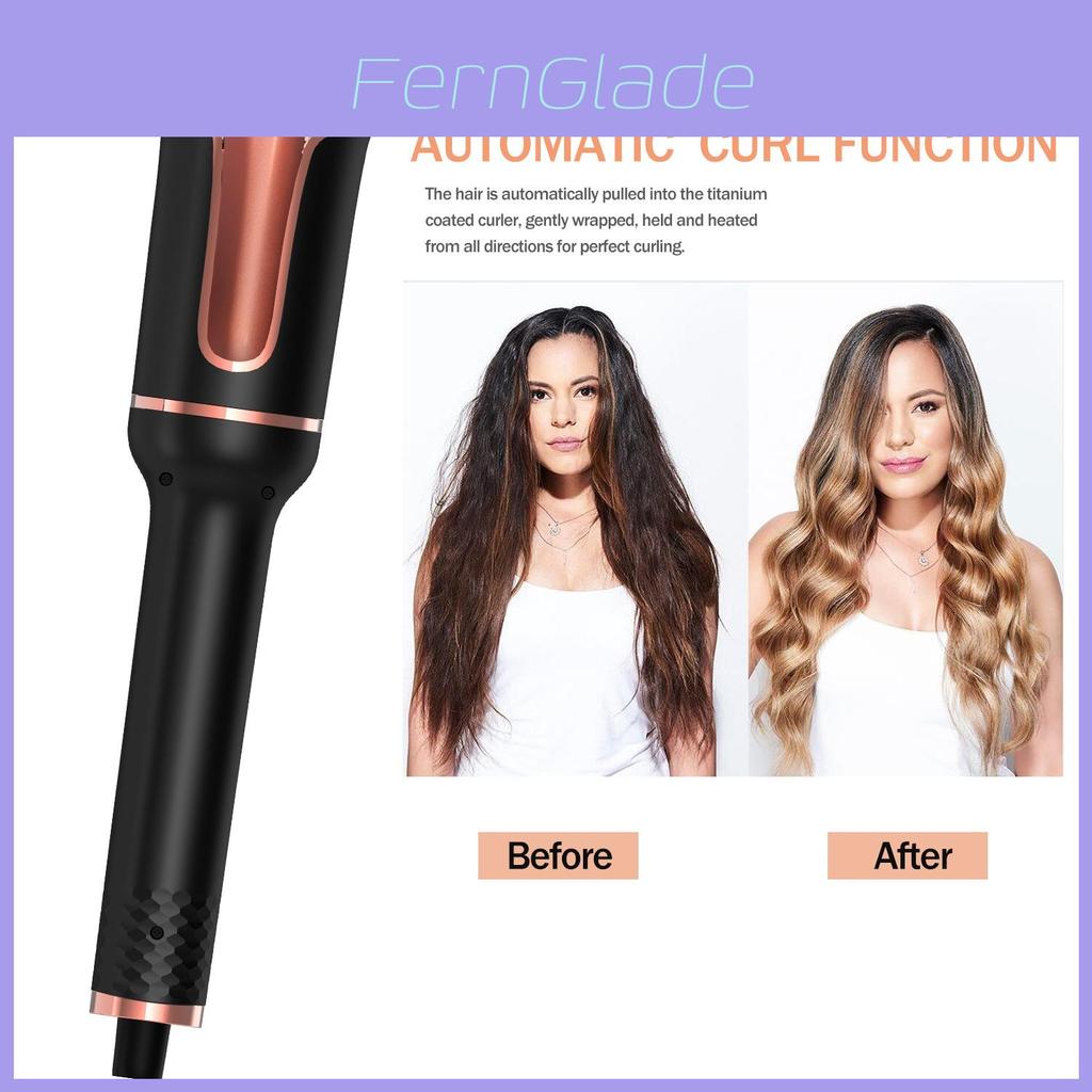 Electric Automatic Curler For Gorgeous Rose Curls With Ionic Technology And 10 Heat Settings For All Hair Types