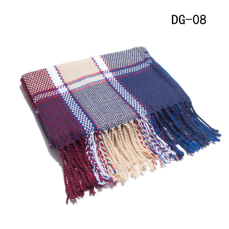 Autumn and winter new college style boys and girls couple plaid scarf air conditioner shawl Tonglu