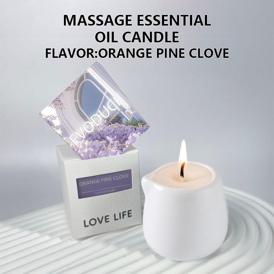 Fruity scented natural massage oil candle. Low heat. 1.69 oz, coconut wax. Hydrating. For home & V-Day. Natural luxury. Soothing