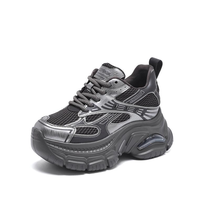 Platform Dad Shoes Women's Autumn and Winter 2025 New Fashion Air Cushion Versatile Casual Sports Shoes Inner Height Increase Women's Shoes