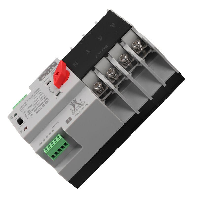 4P 125A AC220V Dual Power Automatic Transfer Switch Electrical Selector Switches Single Phase Din Rail Switch