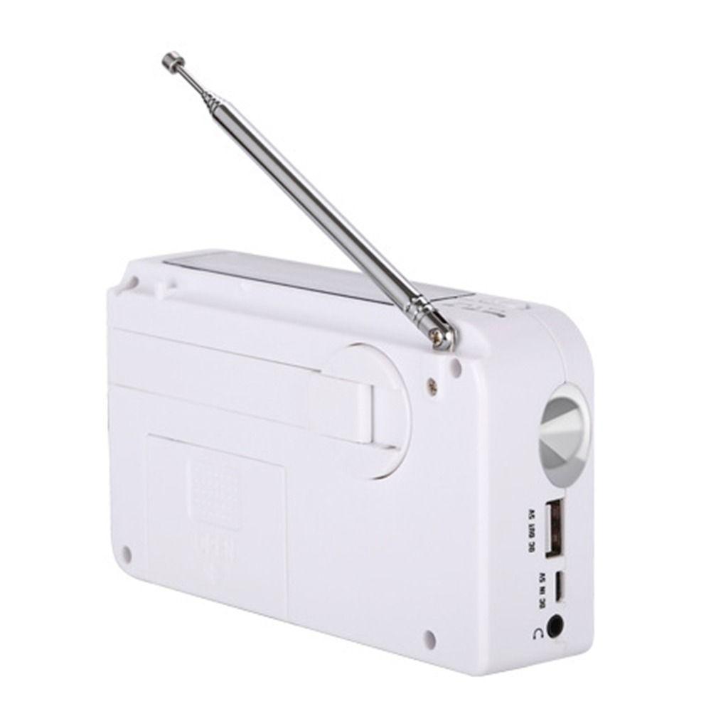 Solar Power Solar Hand Crank Radio LED Emergency Flash Light Portable AM FM Radio Outdoor Camping