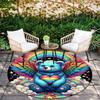 1pc Soft, Absorbent & Non Slip Cute Little Bear with Wings Round Rug Soft Circle Rug for Living Room & Bedroom Decor, Chair Mats, and Unforg