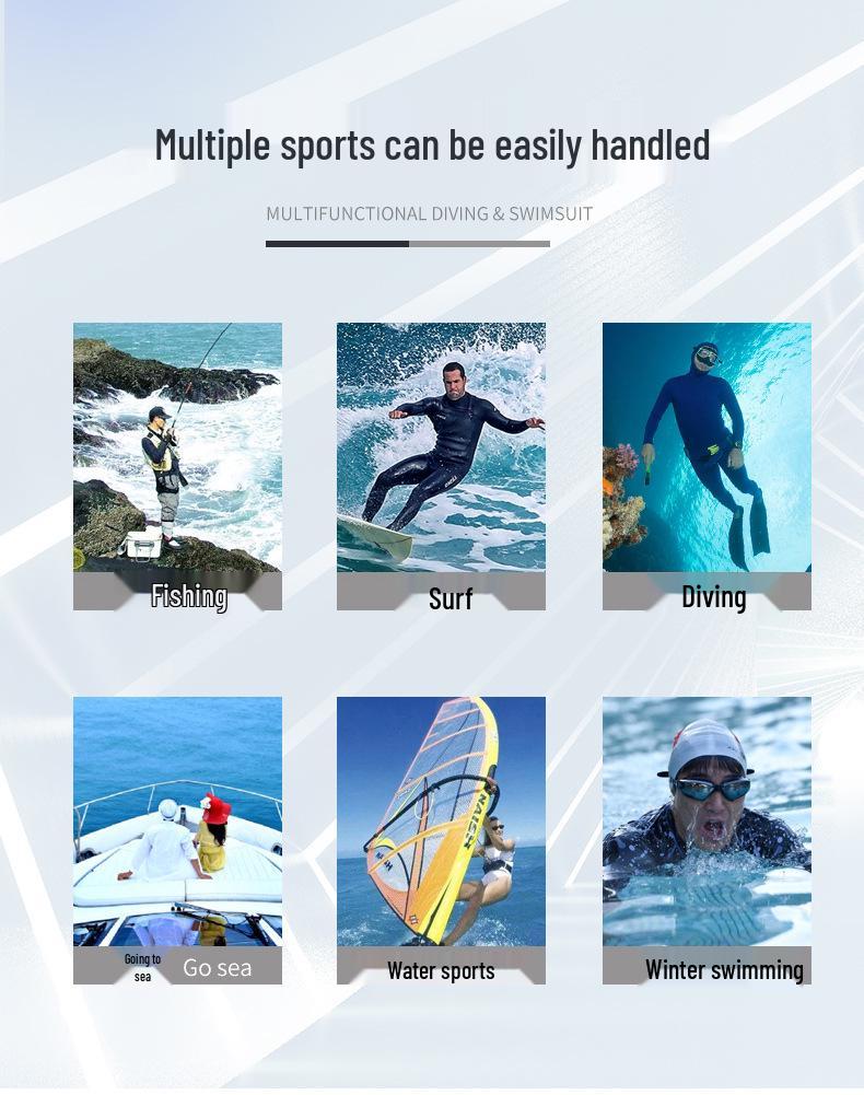 Sharkbat Men's 3mm Long Sleeve Wetsuit with Jellyfish Protection & Sun Guard