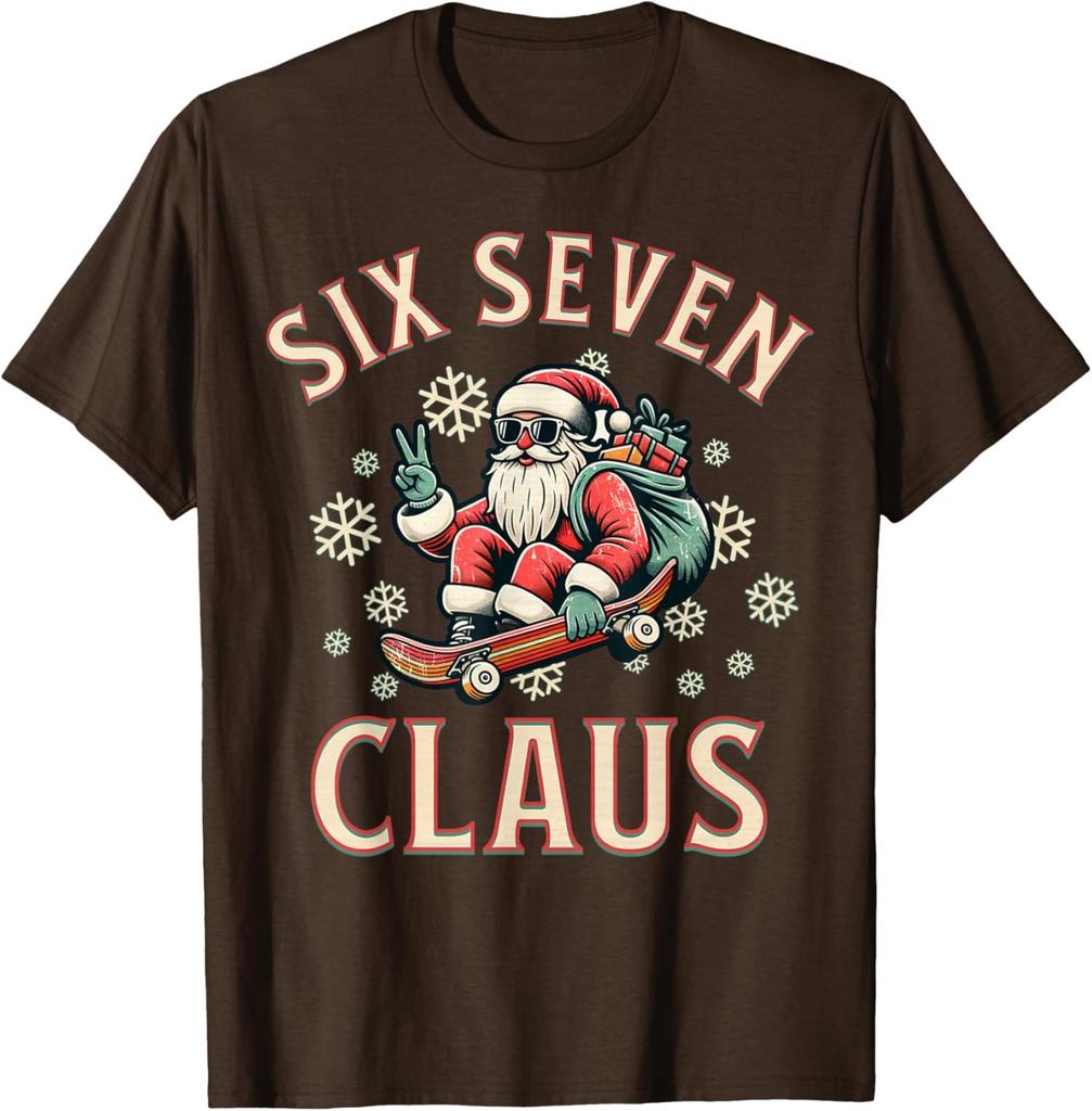 Funny 67 Christmas Meme Santa Claus Brainrot Unisex T-Shirt