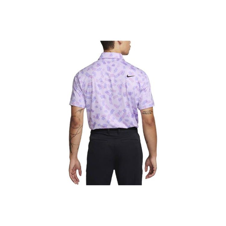 Nike Tour Logo All Over Print Casual Short Sleeve Polo Shirt Men Polo Shirts Lilac FD5735-512