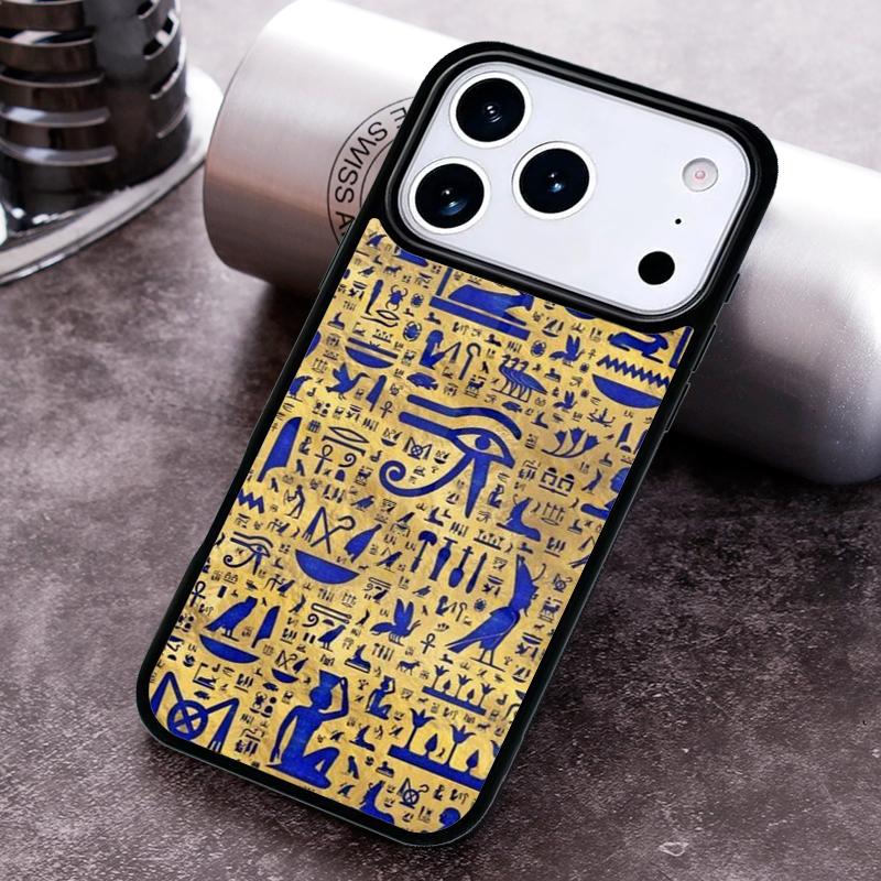 Egypt Mural Pattern Phone Case For iPhone 17 16 15 14 13 12 11 Pro Max Plus 17Air Soft Silicone Cover