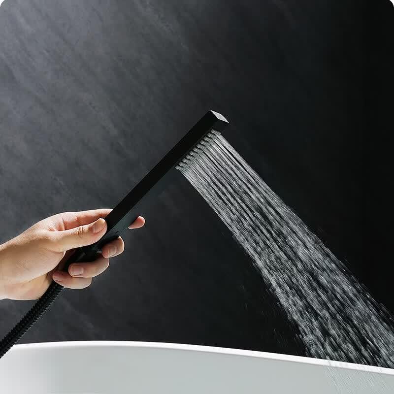 TLXT Bathroom Square Waterfall Floor-Standing Bathtub Faucet