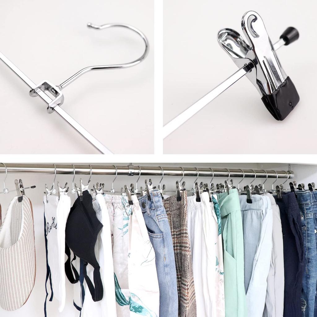 In ROROPOCO Trouser Set of for Clothing Long Leaves No Clothes Use [Featured GOODA!] Hangers, 30, Clip-on, Bottoms, Skirts, Slacks, Denim, Towels,