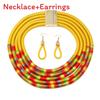 Spring Trend Ethnic Inspired Multilayer Collar Necklace Earrings For Women
