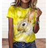 Cute Rabbit Pattern Series 3D Print Summer Women Animal Streetwear Harajuku Y2k Tops Short Sleeve